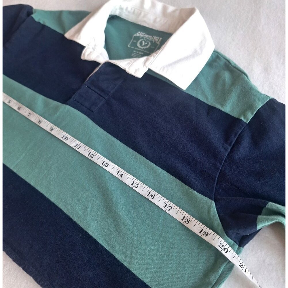 💙 American Eagle Oversized Rugby Shirt Cropped Size XS/S Trendy Cute Outfit - Picture 4 of 8